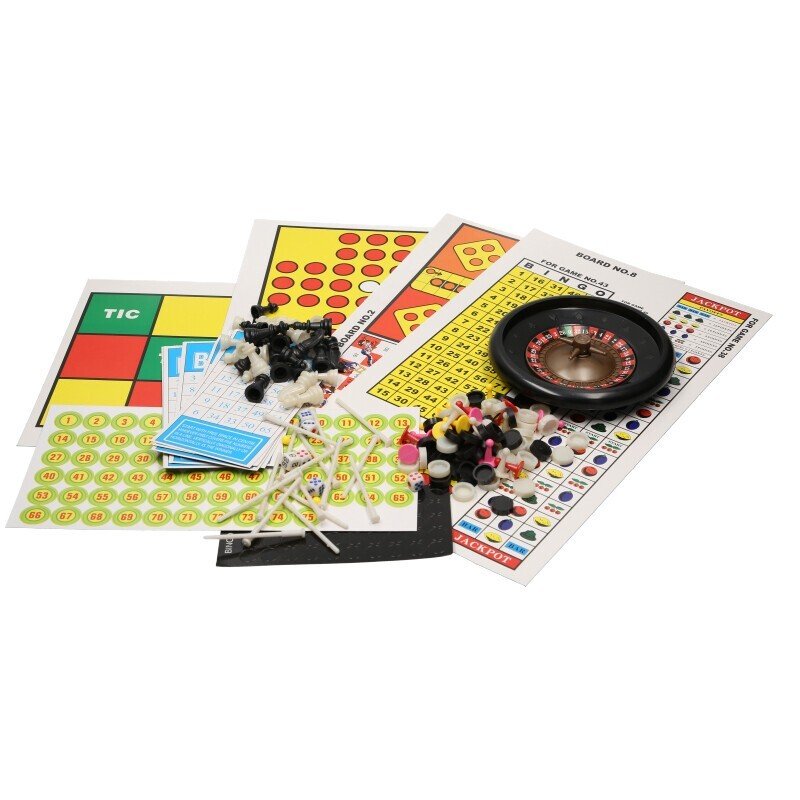100 Game Compendium Set Snakes And Ladders Ludo, Backgammon Draughts Bingo BNIB