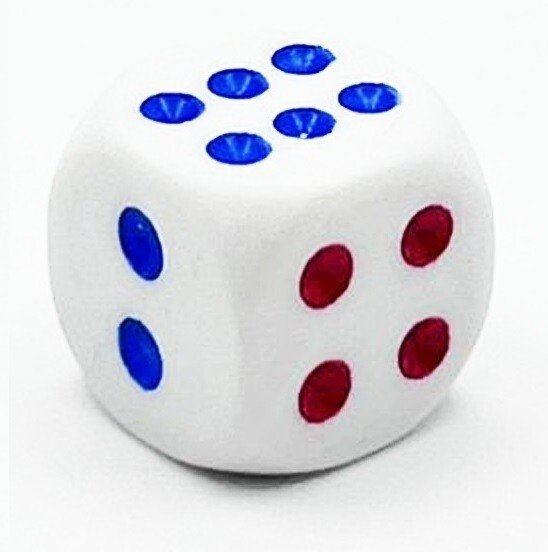 18 Pack Coloured Dice Spot 3 Colours Weight Gloss D6 Dice Set Replace Dice Set