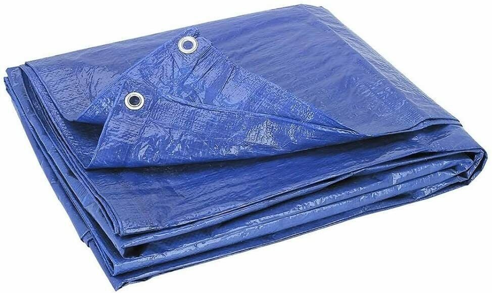 Heavy Duty Tarpaulin Waterproof Cover Tarp Ground Camping Sheet Blue