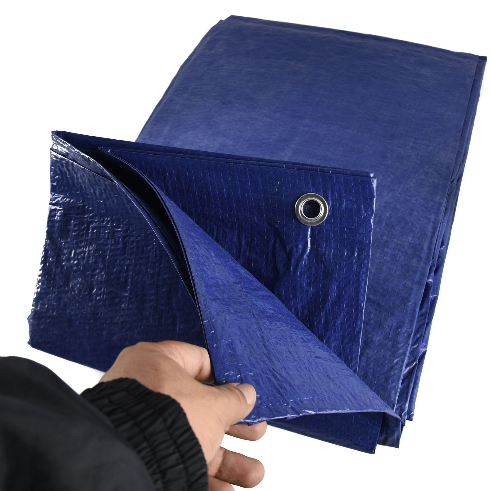 Heavy Duty Tarpaulin Waterproof Cover Tarp Ground Camping Sheet Blue