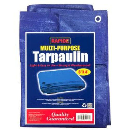 Heavy Duty Tarpaulin Waterproof Cover Tarp Ground Camping Sheet Blue