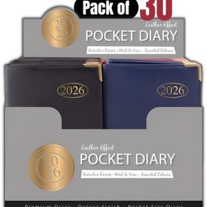 2026 Pocket Week to view Diary School Office Year Softcover Diaries Joblot 30PCK