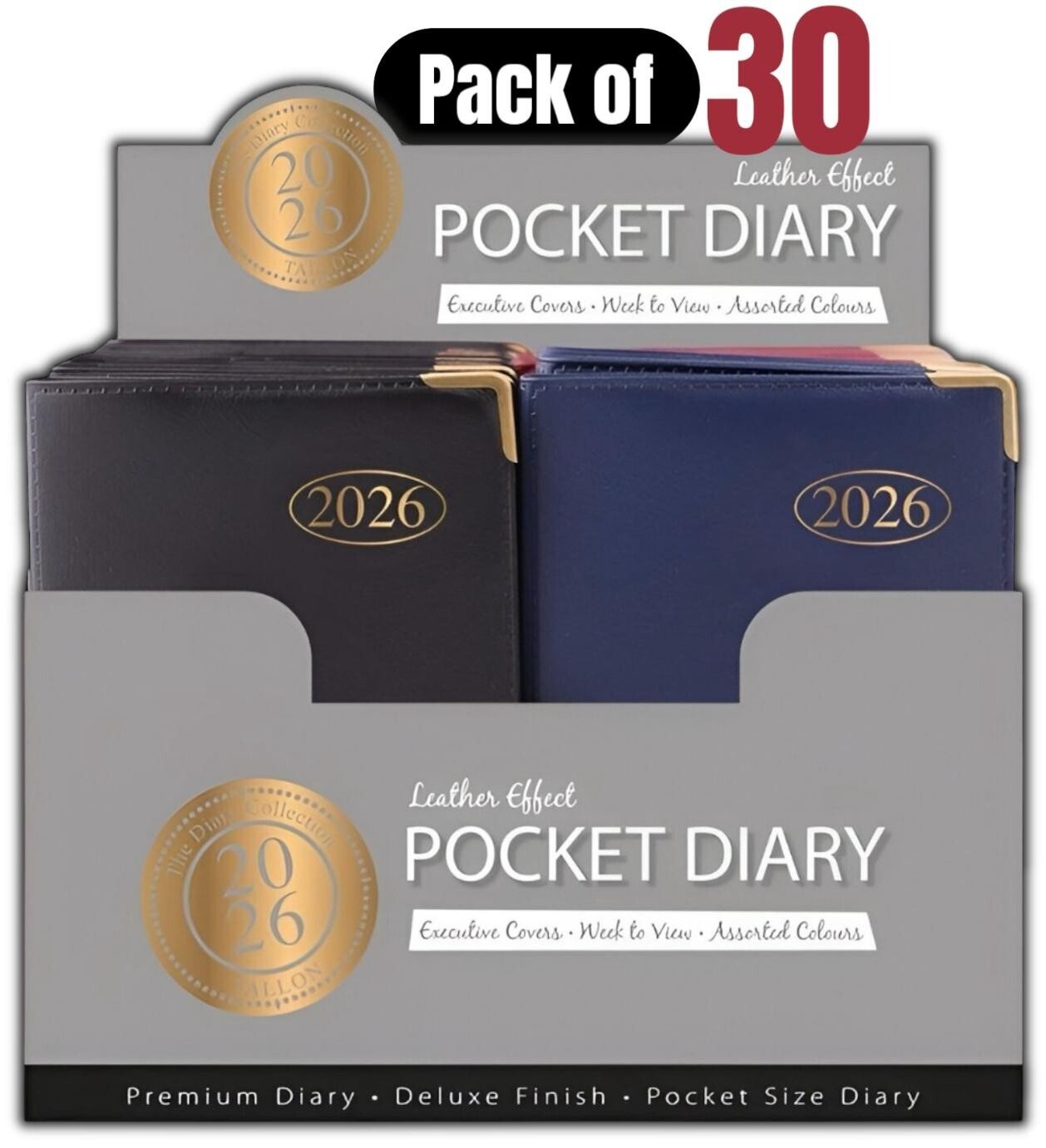 2026 Pocket Week to view Diary School Office Year Softcover Diaries Joblot 30PCK