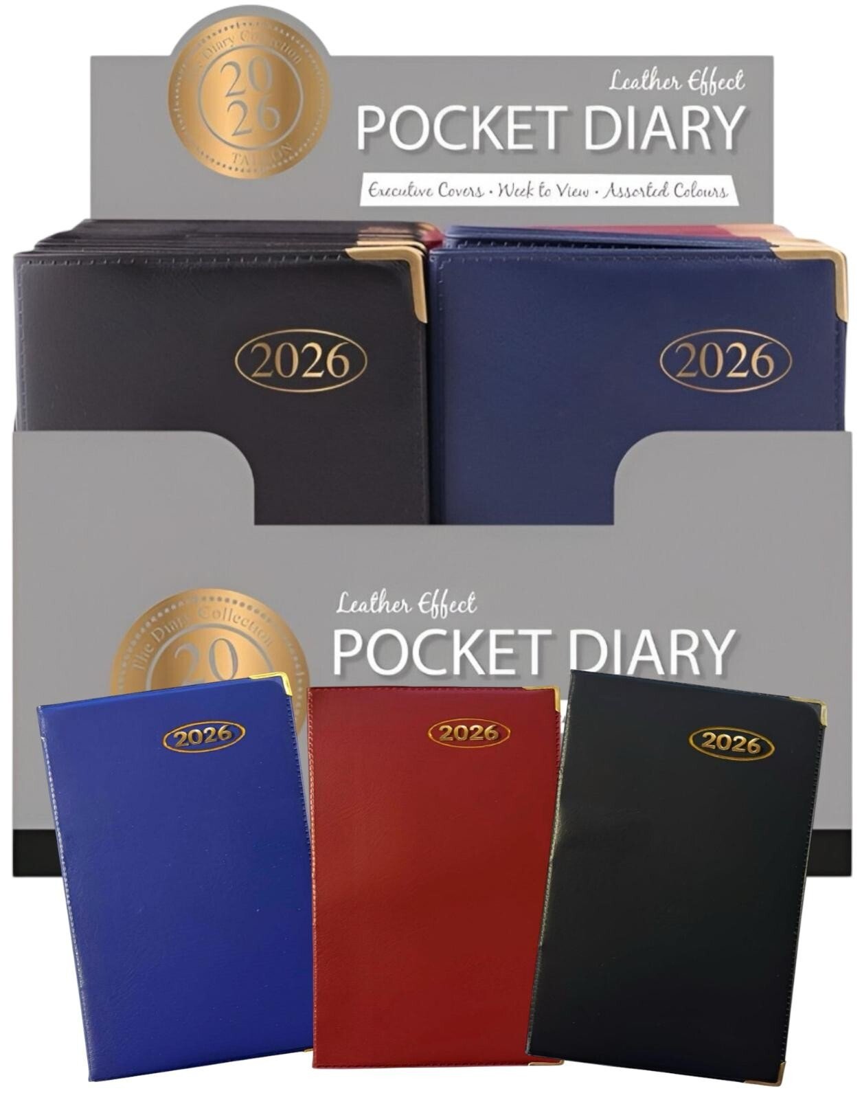 2026 Pocket Week to view Diary School Office Year Softcover Diaries Joblot 30PCK