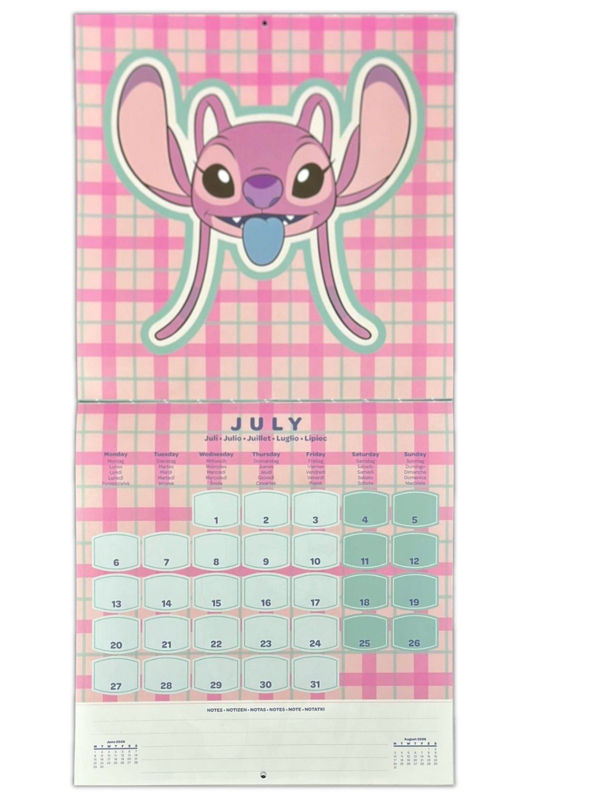 2026 Calendar Lilo & Stitch Marvel Disney Month to View Square 16 Months Planner