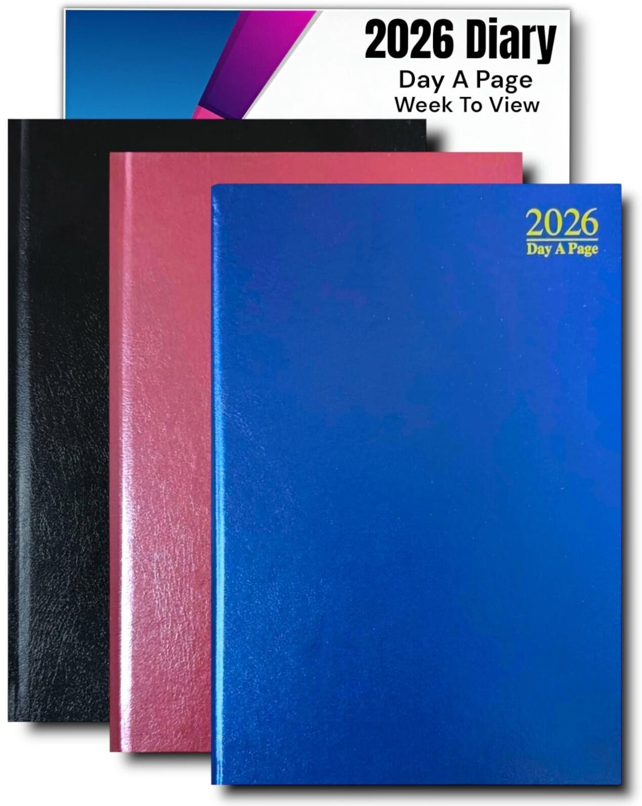 2026 A4 / A5 / A6 Diary Day A Page or Week To View Desk Diary Hard Backed Dairy