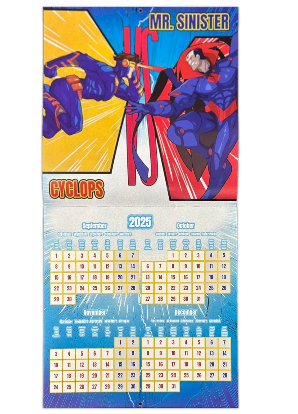 2026 Calendar Lilo & Stitch Marvel Disney Month to View Square 16 Months Planner