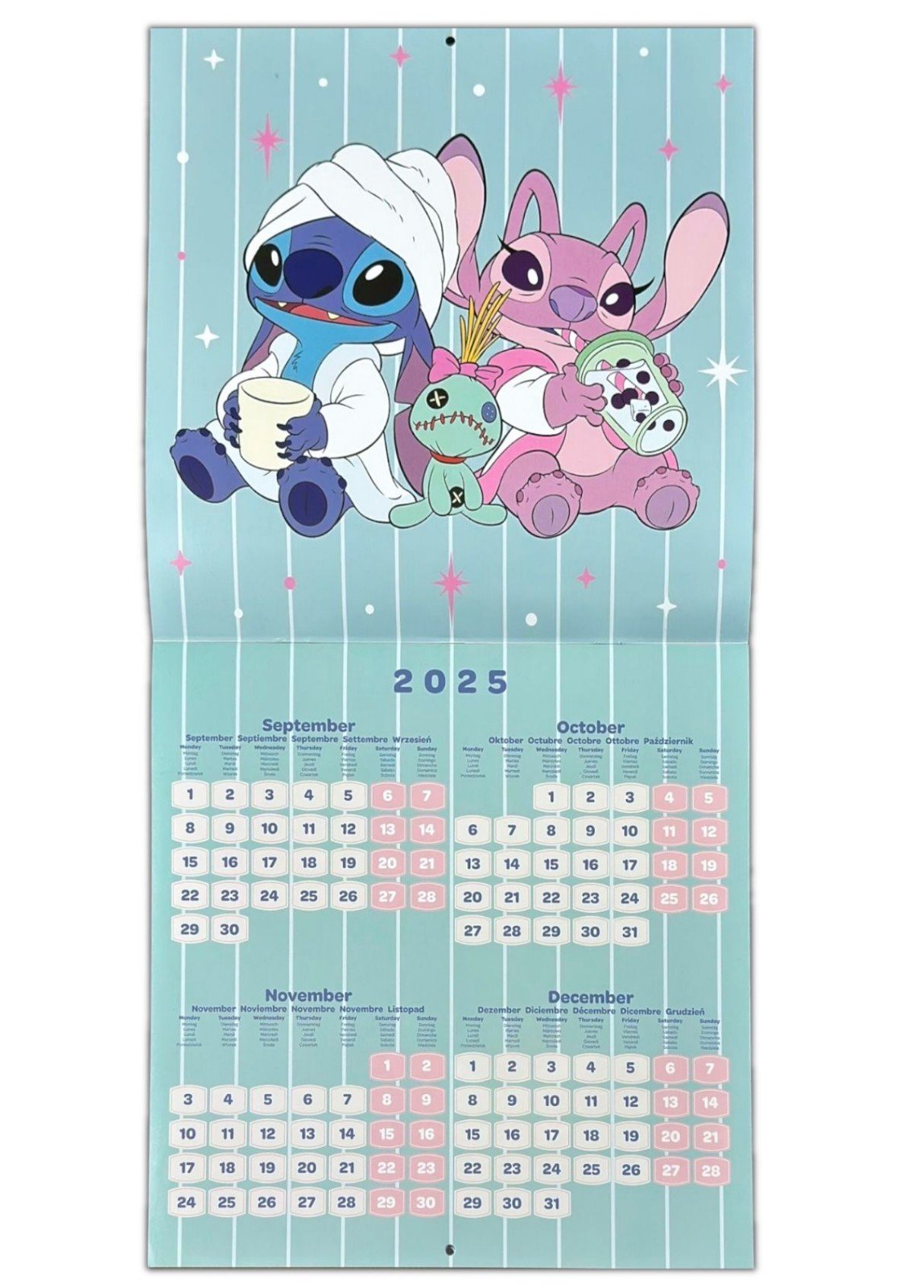 2026 Calendar Lilo & Stitch Marvel Disney Month to View Square 16 Months Planner