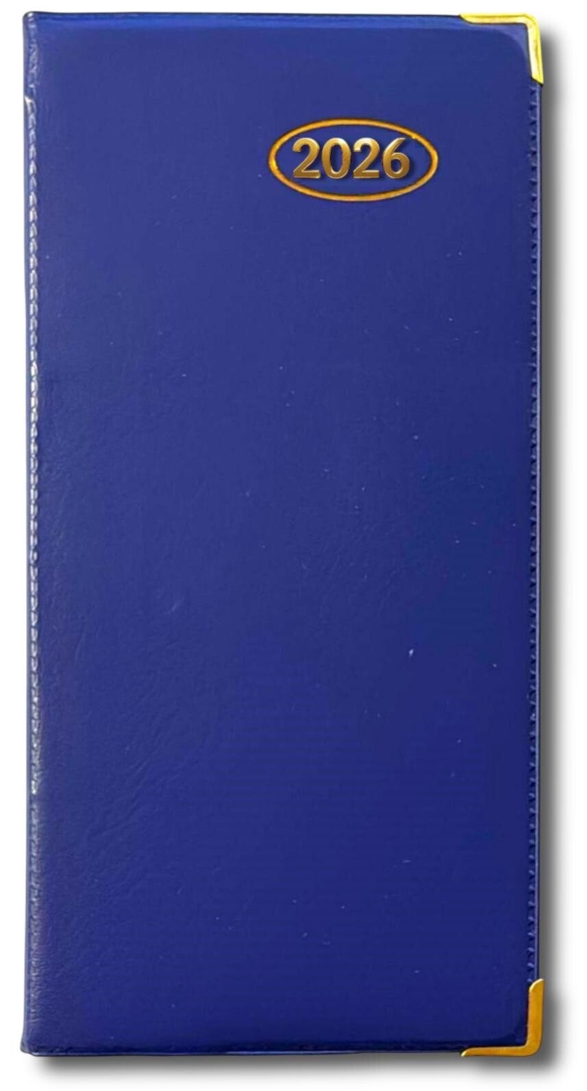 3 X 2026 DIARY POCKET SLIM SLIMLINE WEEK TO VIEW METAL EDGE SOFT PVC COVER DIARY
