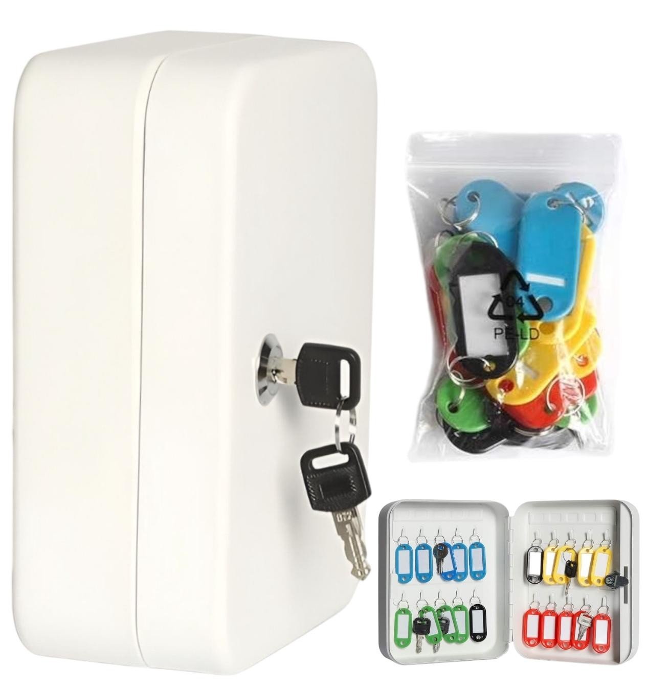 Combination Cabinet Safe Lock Metal 20 Key Wall Mounted Security Storage Box