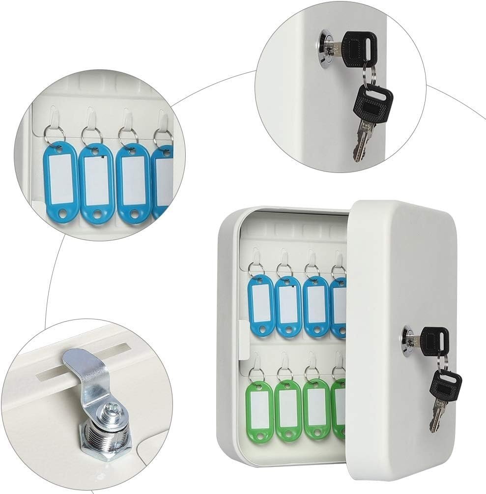 Combination Cabinet Safe Lock Metal 20 Key Wall Mounted Security Storage Box