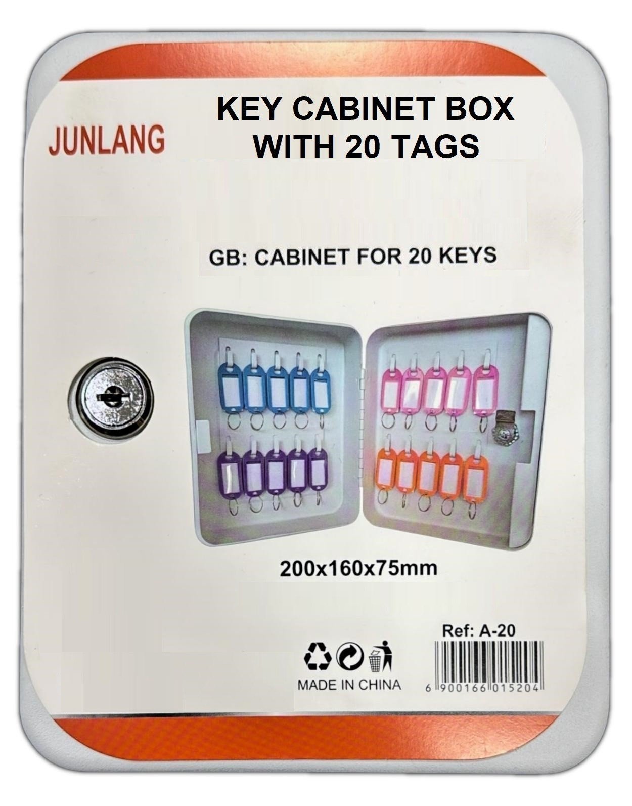 Combination Cabinet Safe Lock Metal 20 Key Wall Mounted Security Storage Box