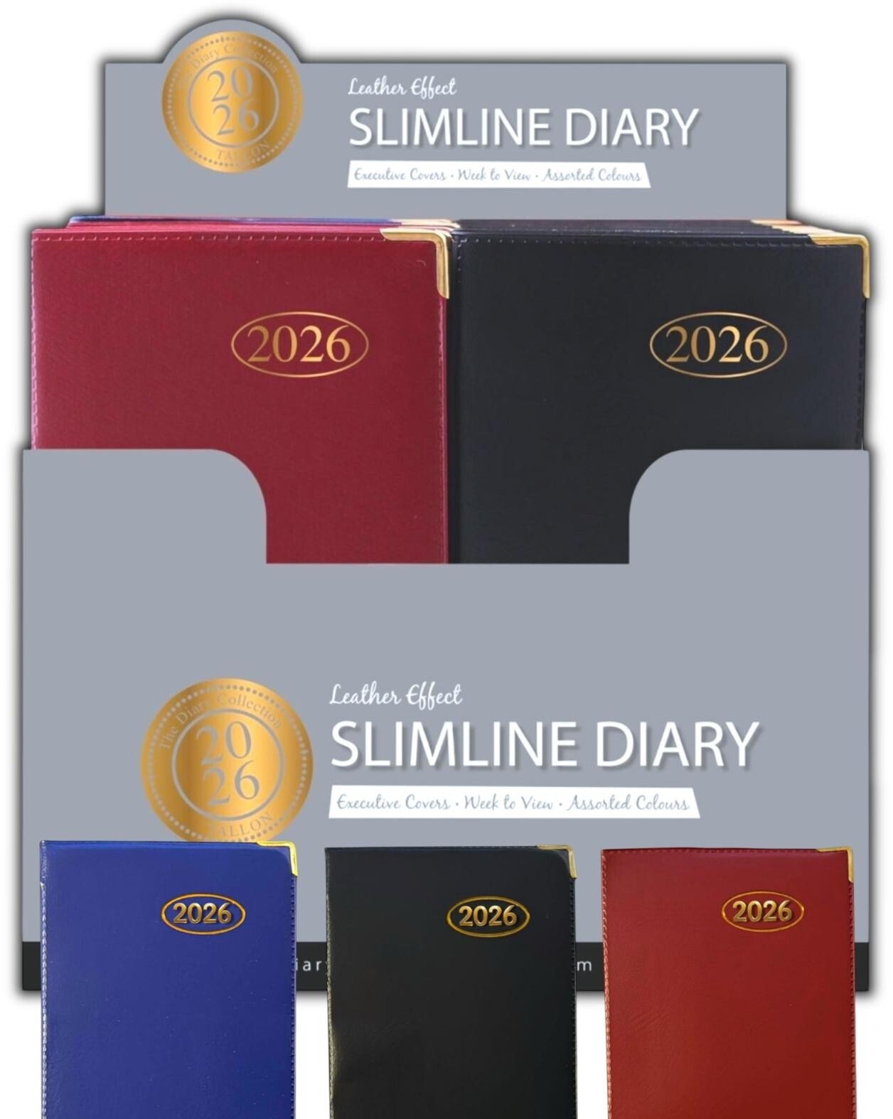 30 x 2026 DIARY SLIM / SLIM LINE METAL CORNER WEEK TO VIEW CUTE FASHION DIARY