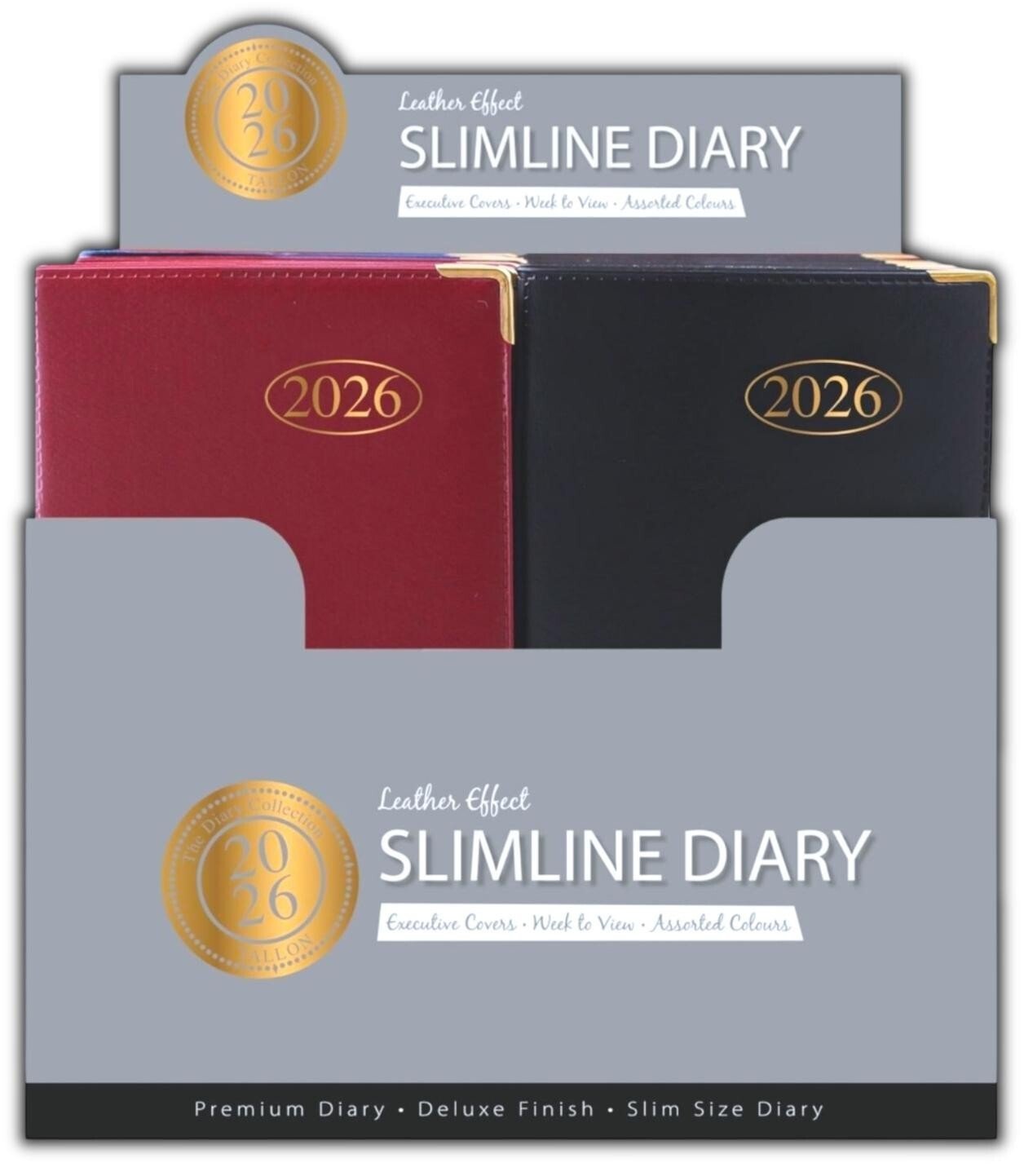 30 x 2026 DIARY SLIM / SLIM LINE METAL CORNER WEEK TO VIEW CUTE FASHION DIARY