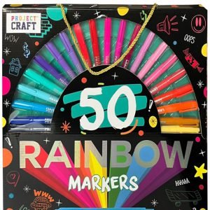 50 Rainbow Pens Set Pastel Neon Drawing Markers Colouring Art School Colour Kids