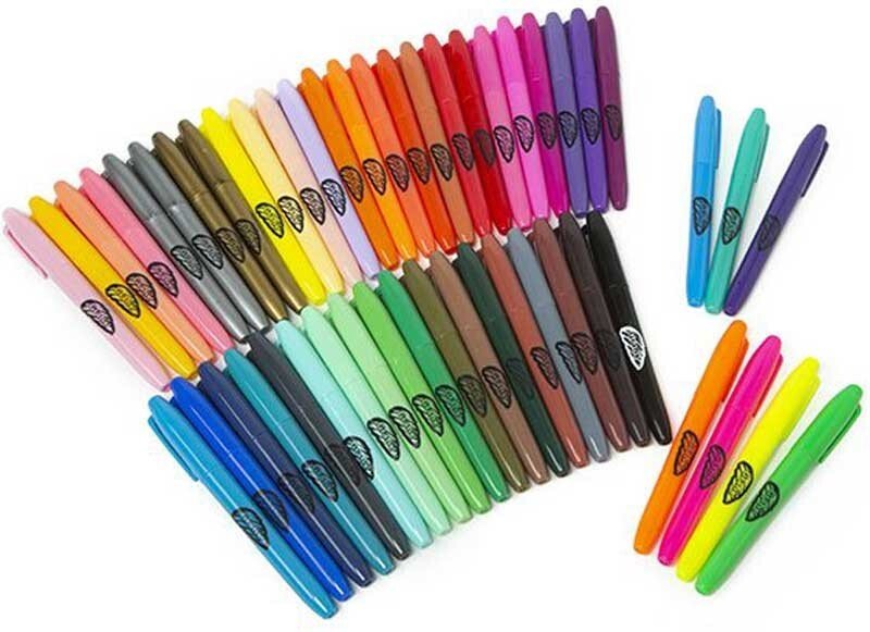50 Rainbow Pens Set Pastel Neon Drawing Markers Colouring Art School Colour Kids
