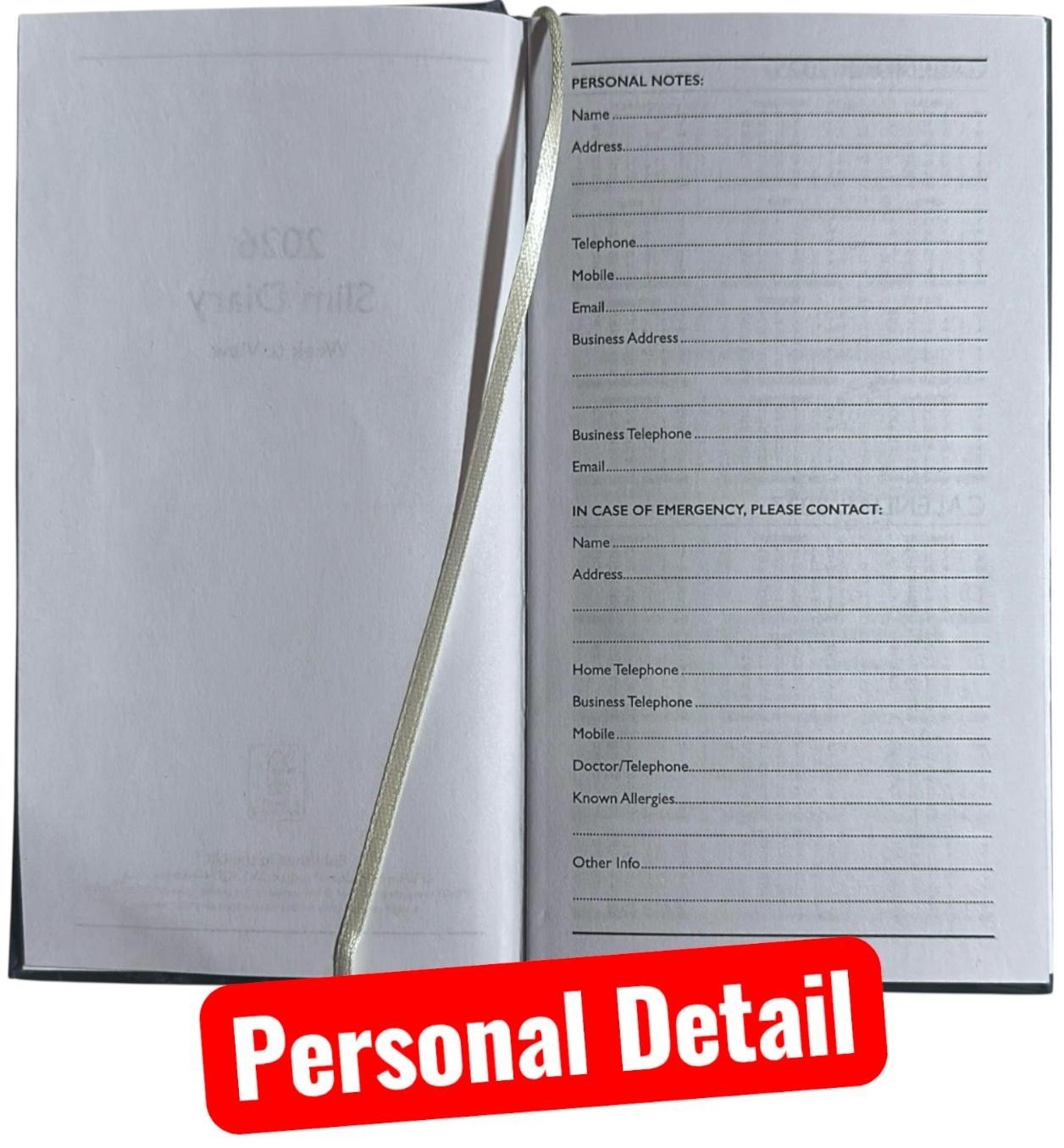 2026 Diary Slim Week to View Full Year Organiser Colorful Duck Diary Planner